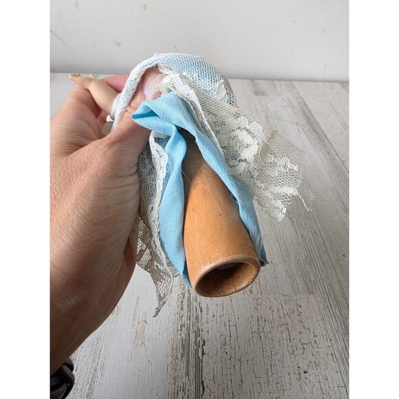 Mini ceramic angel tree topper cherub Xmas decor - Picture 7 of 7